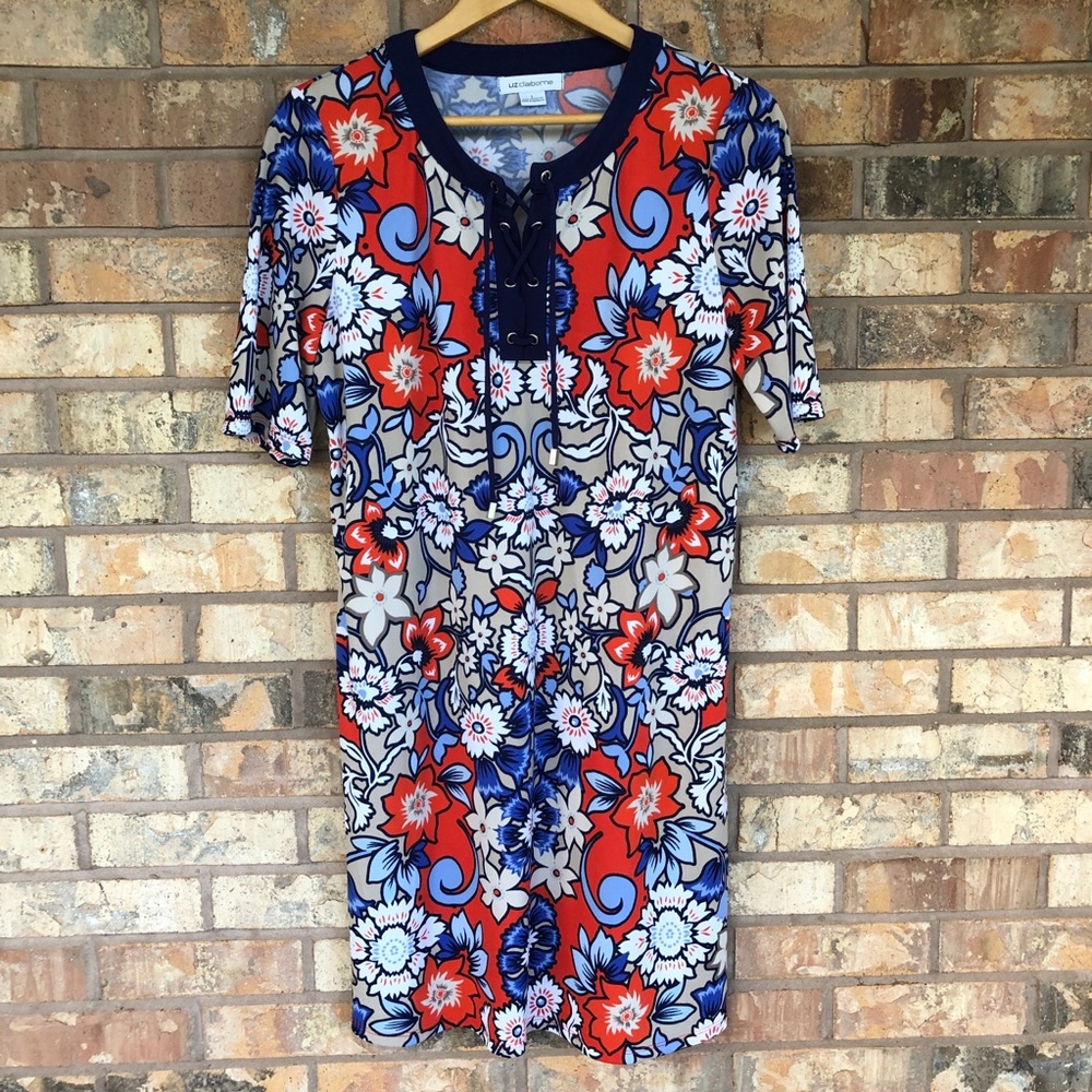 Liz Claiborne Shortsleeve Shift Dress Spring L